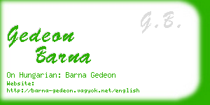gedeon barna business card